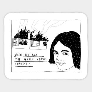 Disaster Girl Meme - Pop culture illustration Funny Sticker